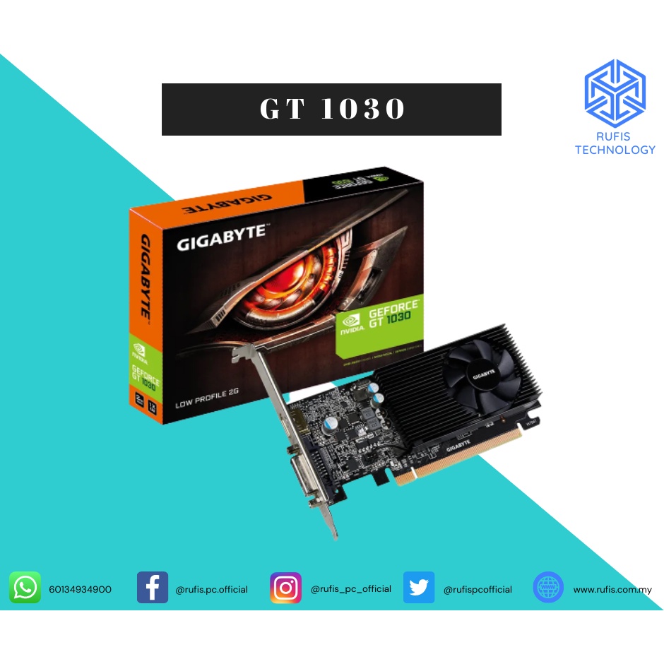 GIGABYTE GEFORCE GT 1030 LOW PROFILE 2GB GDDR5 Shopee Malaysia