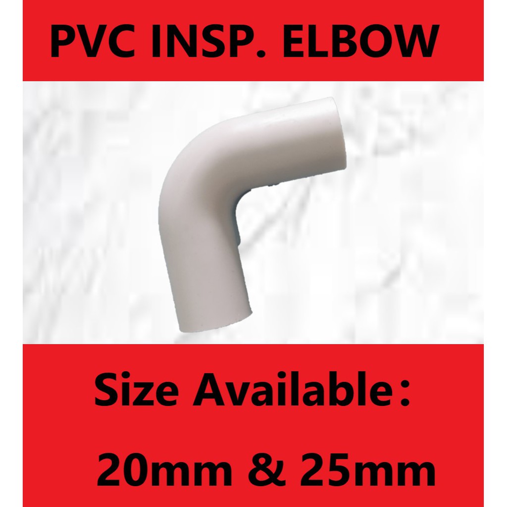 20mm & 25mm PVC INSP. ELBOW for Wiring PVC Conduit Pipe & DIY Works Shopee Malaysia