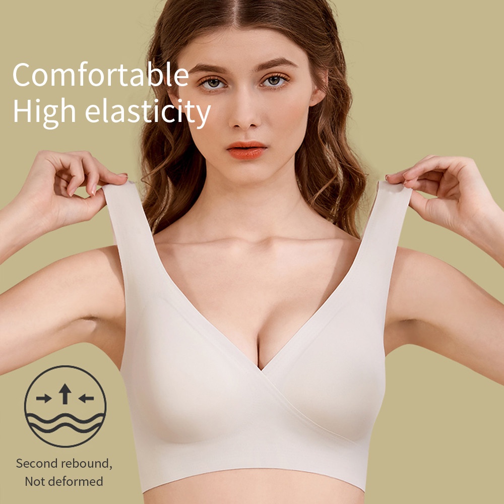 Soft Women Breastfeeding Bras Highly Elastic Bra Gather Bralette