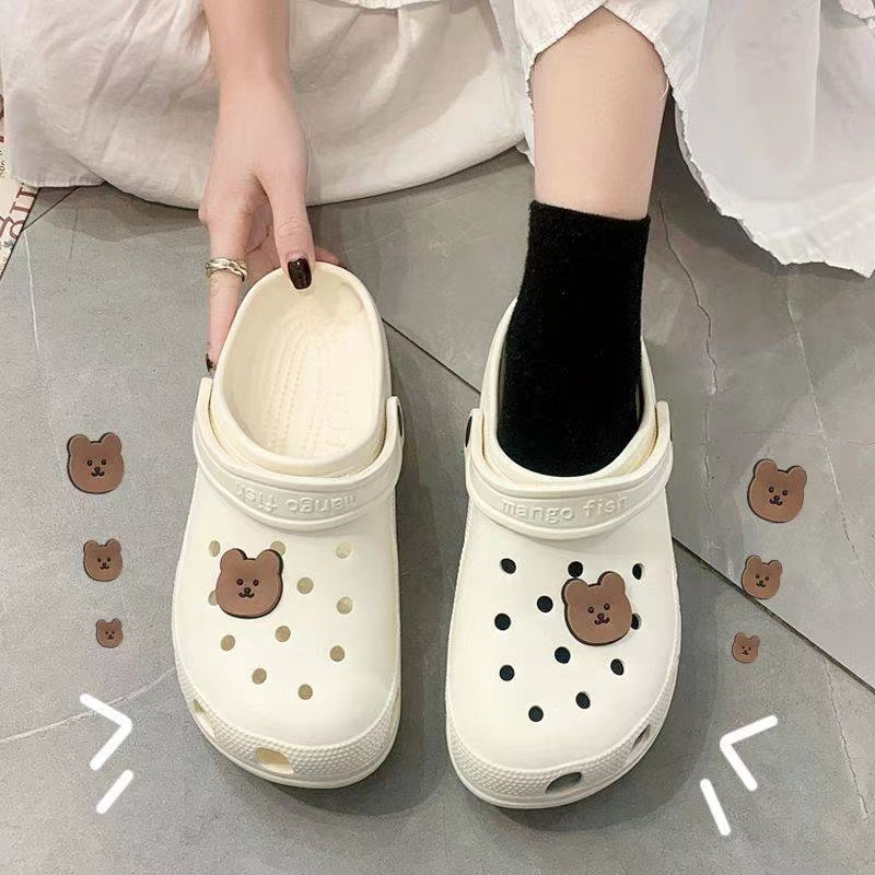 HLV_ Wholesale i Cream Crocs Sandals Women Kasut Crocs Perempuan