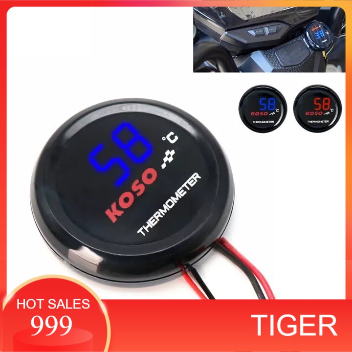 Koso Thermometer Water Temperature Meter With Sensor + Adaptor Adapter ...