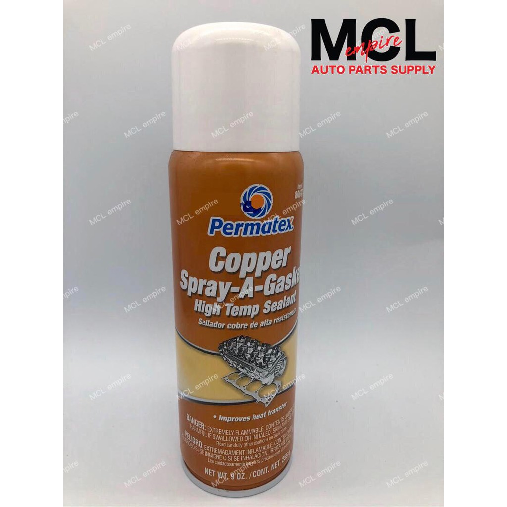 PERMATEX Copper SprayAGasket High Temperature Sealant 255g Shopee