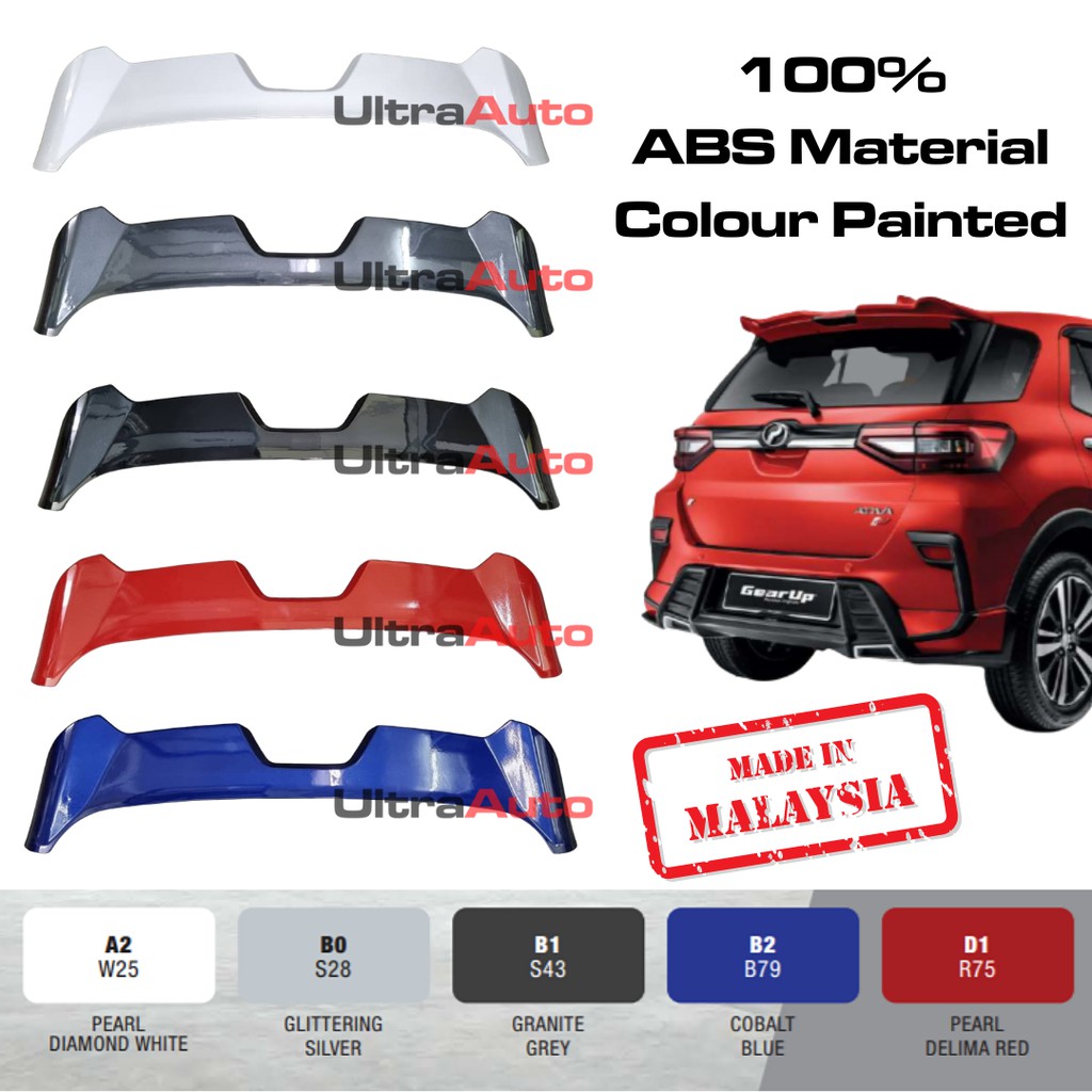 Perodua Ativa Spoiler (High Quality ABS Material)(Made in Malaysia) OEM ...