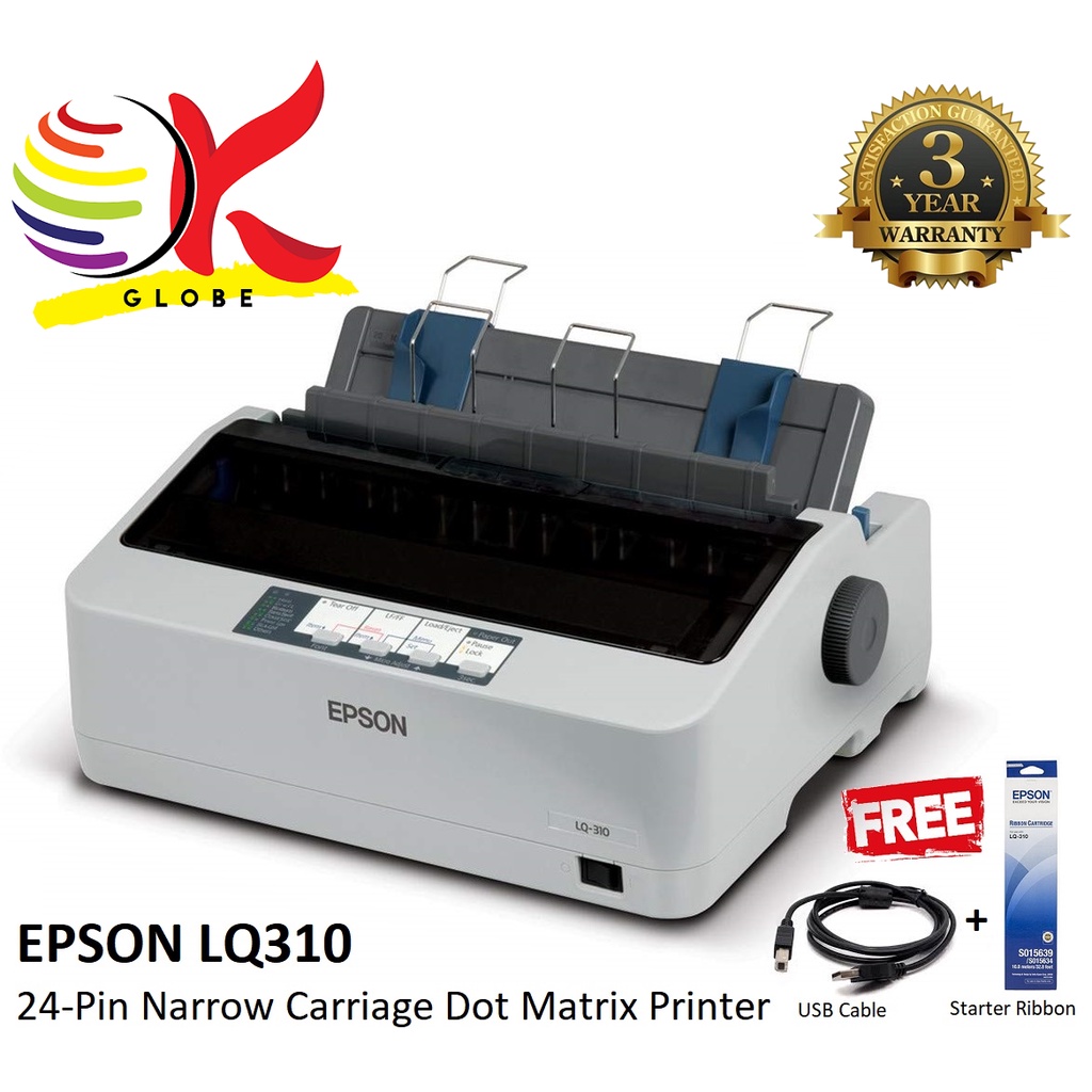 Epson Lq 310 Dot Matrix Printer Lq310 With 24 Pin Narrow Carriage Impact Shopee Malaysia 9885