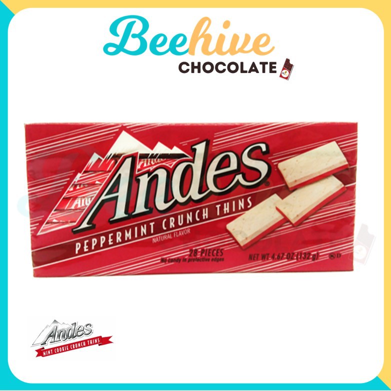 Andes Peppermint Crunch Thins 132g (28 pieces) | Shopee Malaysia