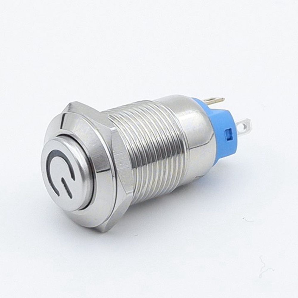 12mm Button with fixation Metal Illuminated Push Button Switch Led 12v ...