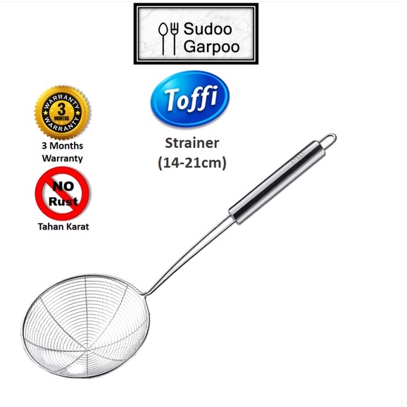 TOFFI~ Mesh Oil Strainer Sieve Stainless Steel/ Penapis Besi (14/ 16 ...