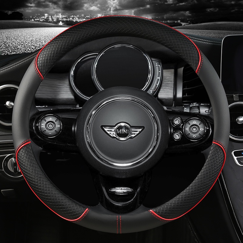 Microfiber Leather Car Steering Wheel Cover For MINI Cooper R50 R55 R56 ...