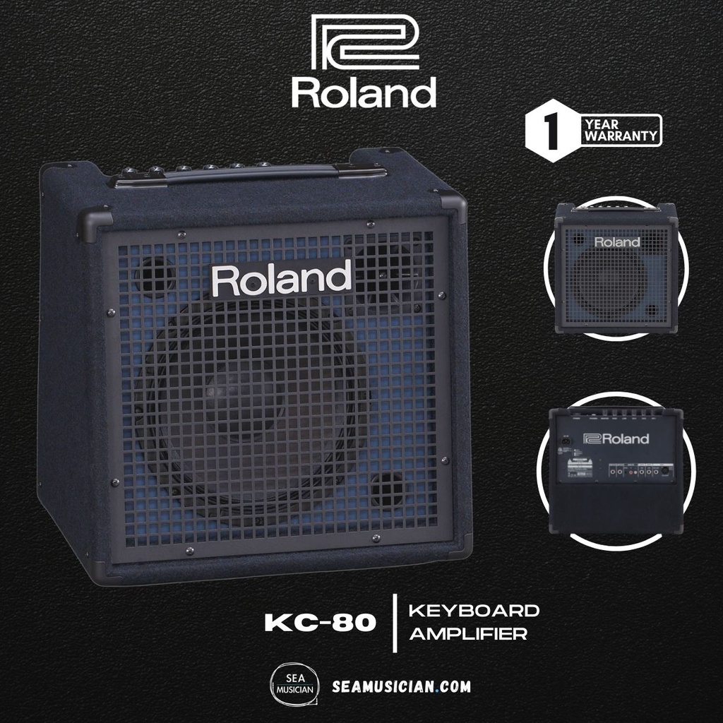 ROLAND KC-80 KC SERIES 50WATTS KEYBOARD AMPLIFIER (50-WATT/ 3-CHANNEL ...
