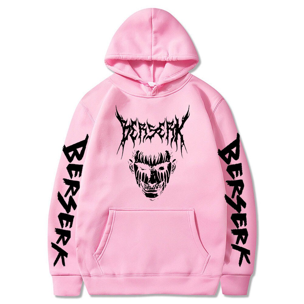 Mens Dark Berserk Anime Hoodie Male Manga Guts Hooded Man Black Causal ...