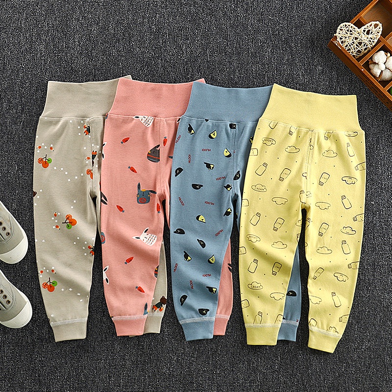 Baby Trousers Cotton Cute Printed Spring Autumn Unisex Casual Footed Baby Boys Pant Infant Girl Pants Newborn Trouser Shopee Malaysia