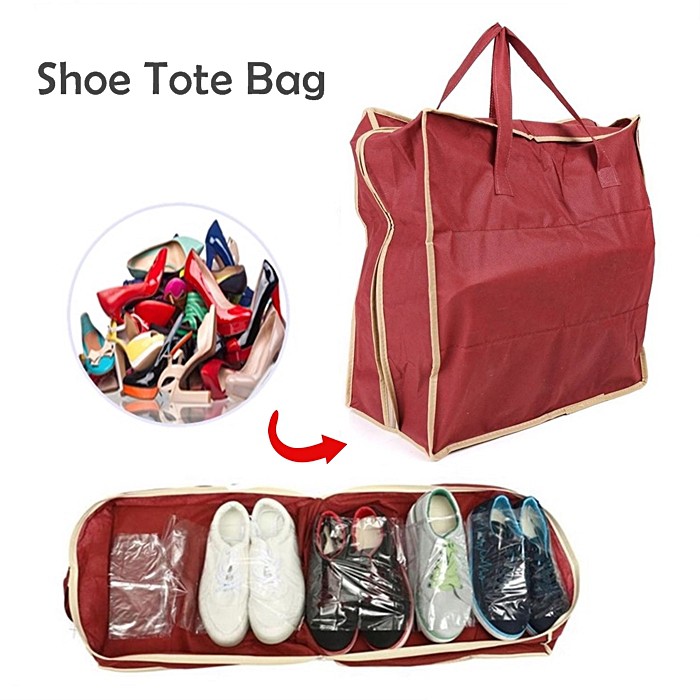 TX 27 - Portable Shoes Packing Tote Bag Shoe Storage Organizer Travel ...