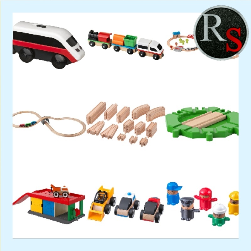 IKEA LILLABO Wooden Train Toys Train Set With Rail Lillabo Train