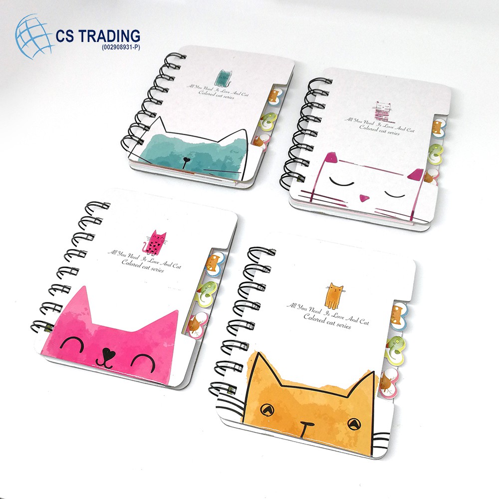 4 Packs x B7 Mini Ring Notebook with Cartoon Illustration | Shopee Malaysia