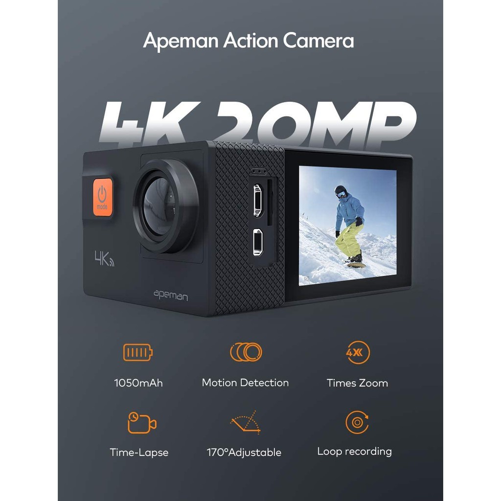 Apeman a80 4k action shops camera