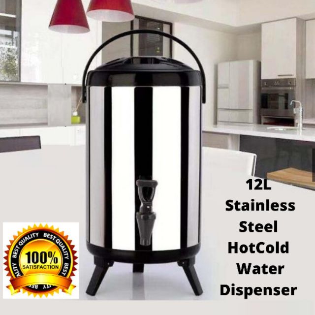 12L Stainless Steel Hot & Cold Water Dispenser / Portable Thermos
