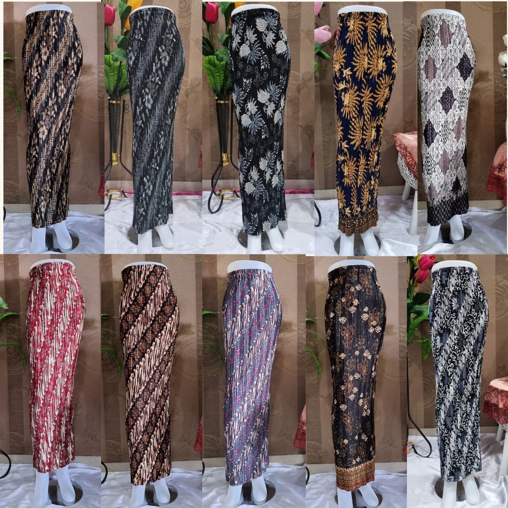 Pleated Skirt Kebaya Bottoms Batik Skirts Batik Bottoms Various