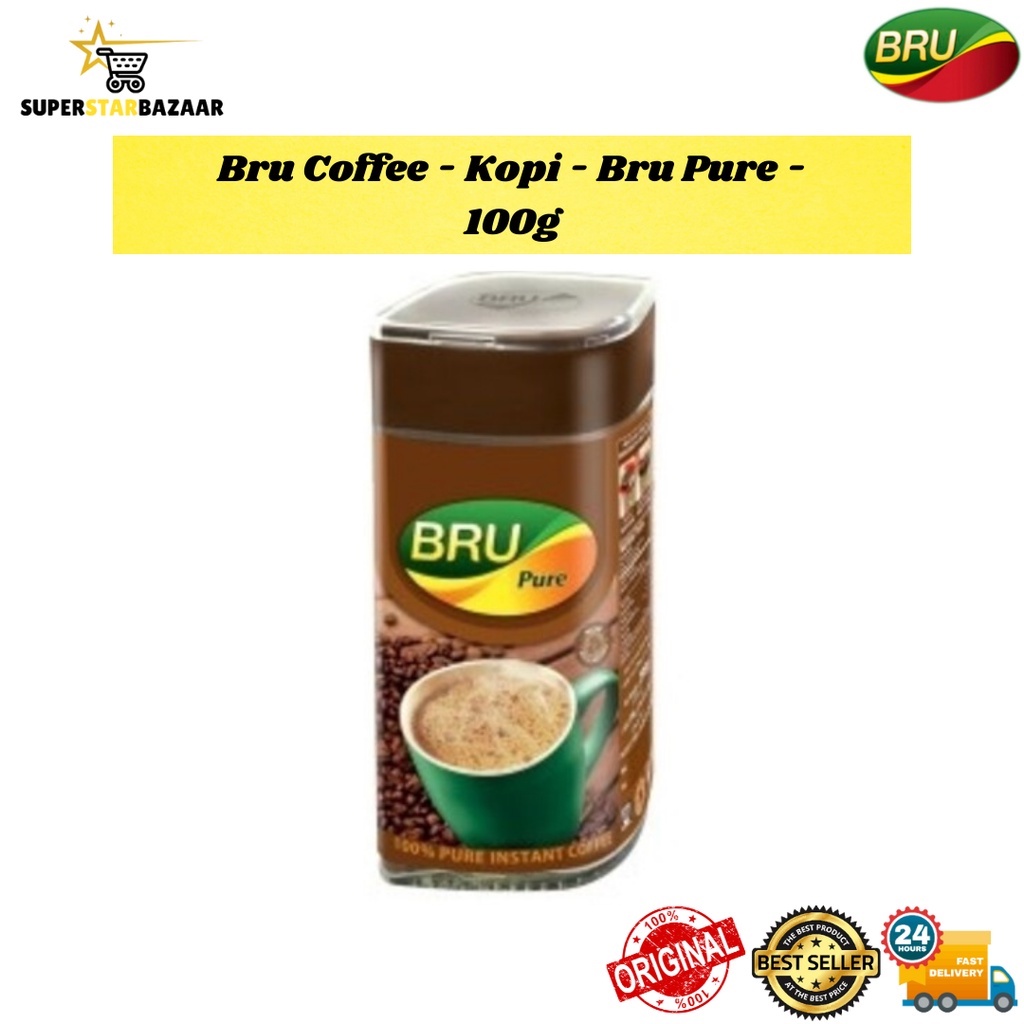 Bru Coffee Kopi Bru Pure 100g Shopee Malaysia