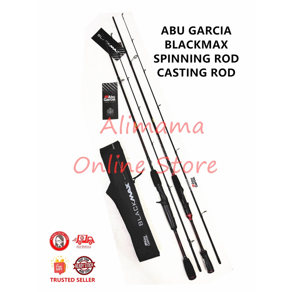 ABU GARCIA BLACKMAX SPINNING / CASTING ROD 602 662 702 BLACK MAX