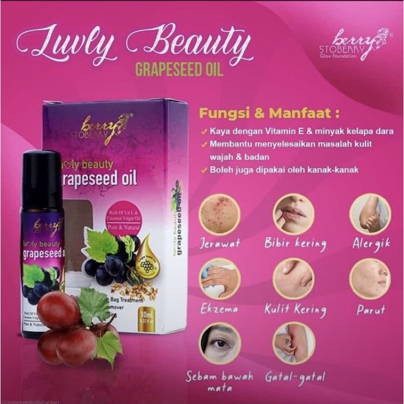 🍇Grapeseed Oil by berry stoberry🍇 Original HQ Shopee Malaysia