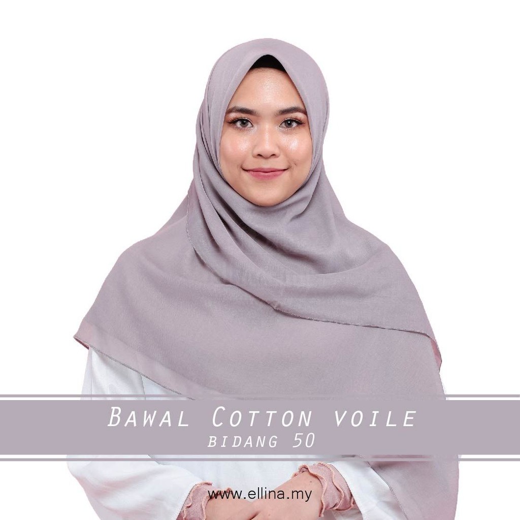 Tudung Bawal Cotton / Bidang 50 " | Shopee Malaysia