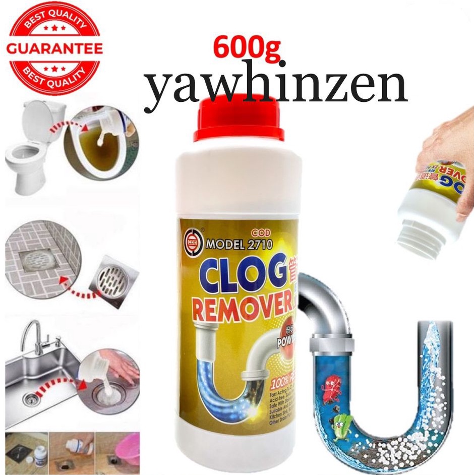 Clog Remover Powder Drain Pipe Basin Cleaner Blockage (300g/600g ...