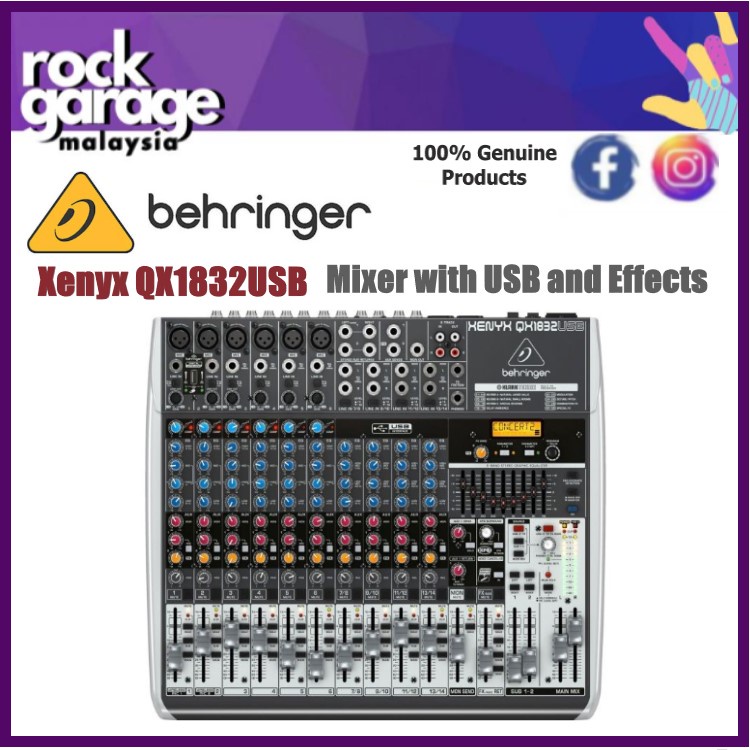 Behringer Xenyx QX1832USB Mixer with USB and Effects (XenyxQX1832USB) Shopee Malaysia