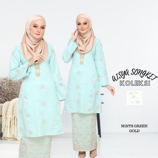 baju kurung pastel green