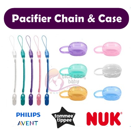 Soother Pacifier Clip Chain And Case Suitable for Avent Tommee