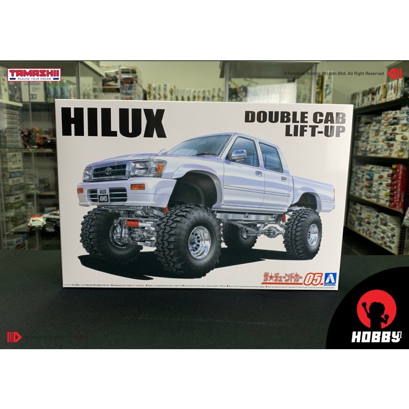Kit Modèle Réduit Toyota Hilux LN107 Double Cab 4WD Aoshima 1/24 - Neuf, échelle 1/24