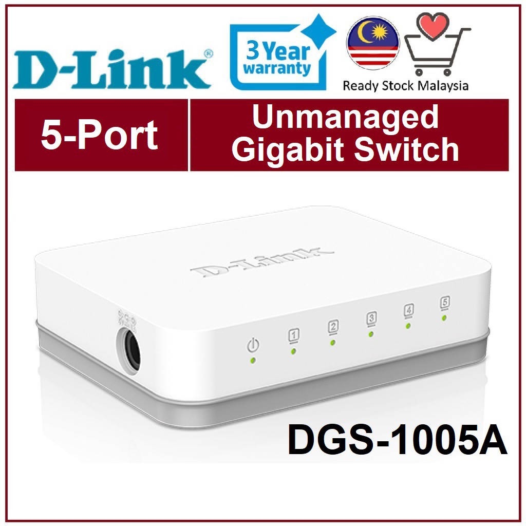 D-Link DGS-1005A 5-Port Gigabit Easy Desktop Switch /D-link DGS-1008A 8 ...