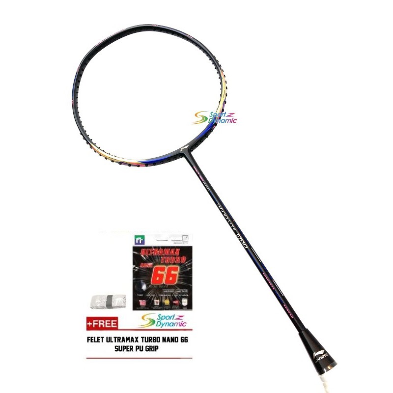 Li-Ning Wind Lite 900 Badminton Racket(Black) [100% ORIGINAL] (Free ...