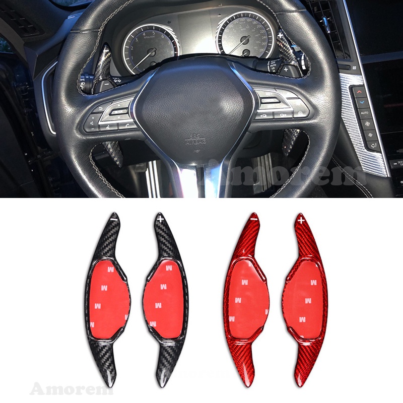 Carbon Fiber Steering Wheel Paddle Shift For Infiniti Q50 QX50 Q60 S