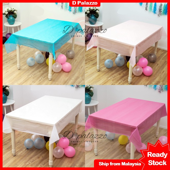 DaiUni Gender Reveal Tablecloth - Pink & Blue Plastic Disposable Cover, 54"x108" For Party - View #5