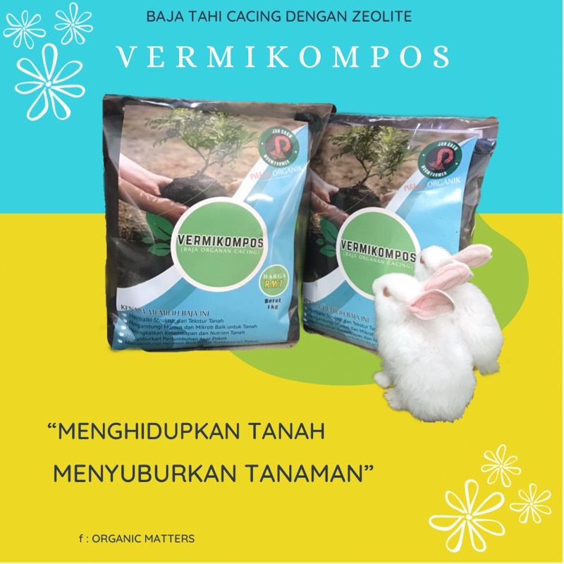 1 kg Baja Organik / Zeolite / Rabbit dung Shopee Malaysia