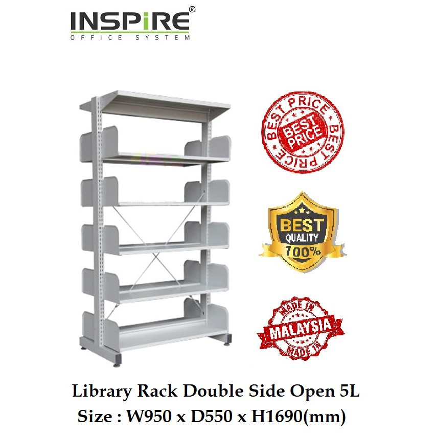 Steel Library Rack Double Side Open 5L | Shopee Malaysia
