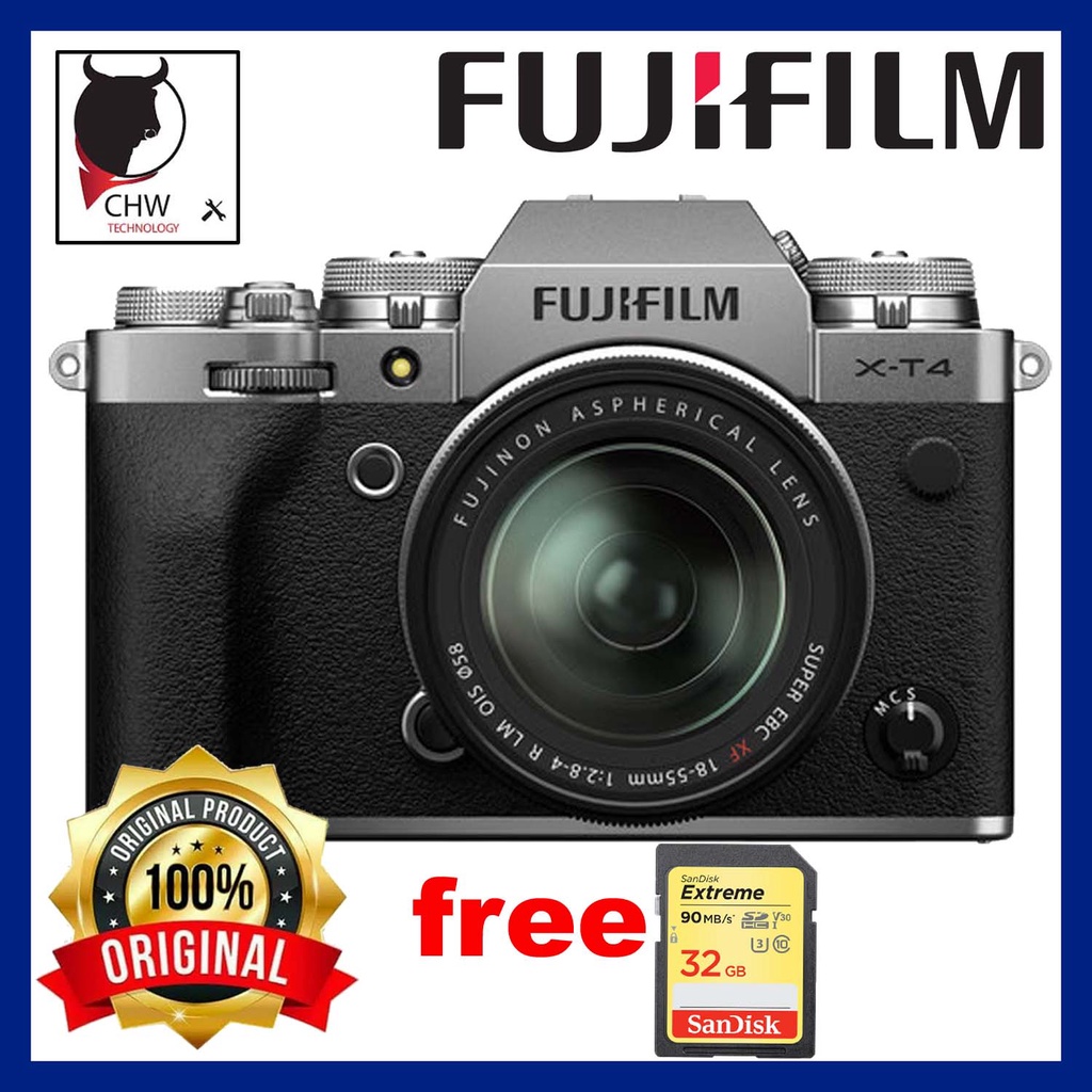 FUJIFILM ORIGINAL MALAYSIA XT4 KIT WITH ORIGINAL XF 1855MM F2.8 FREE