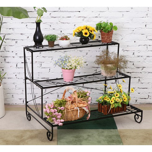 Iron Flower Stand Multi-Layer Floor Rack Balcony Flower Pot Multi ...