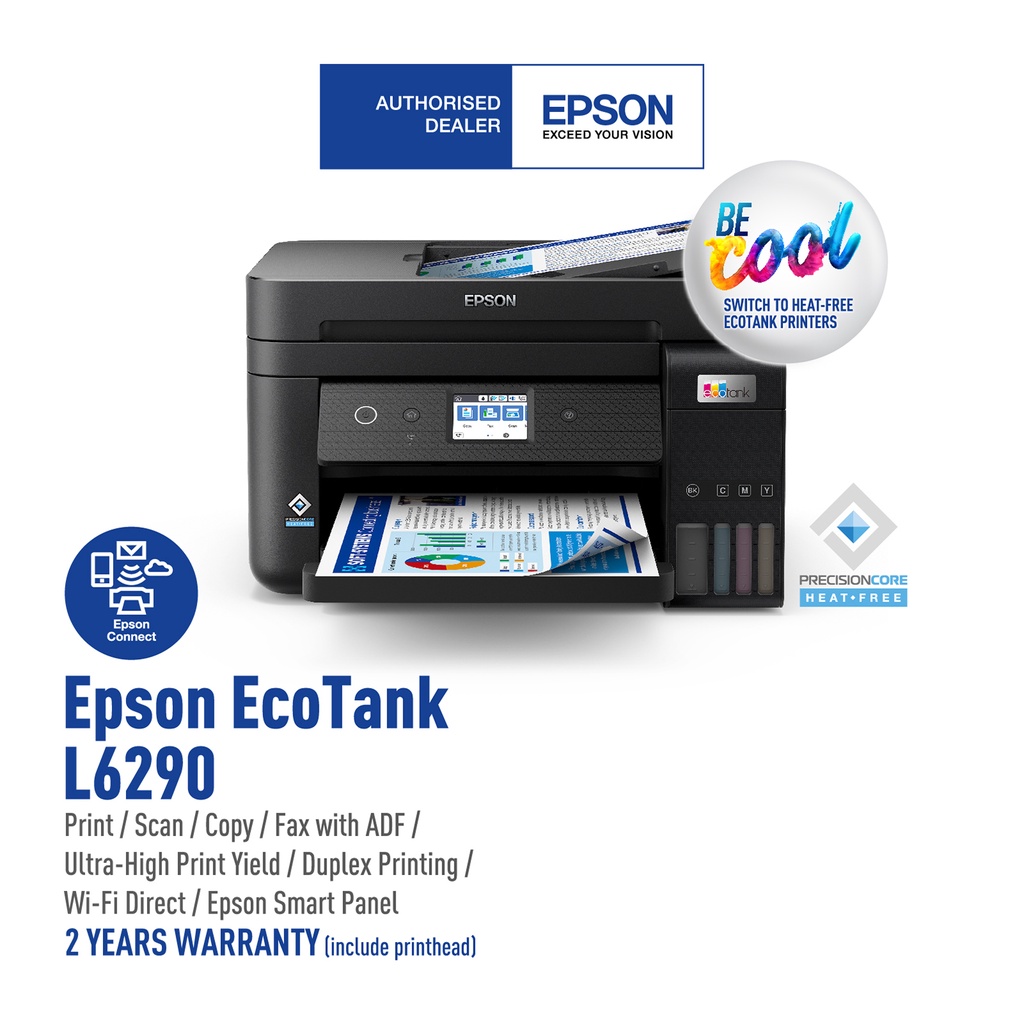 Epson EcoTank L6290 A4 Wi-Fi Duplex All-in-One Ink Tank Printer with ...