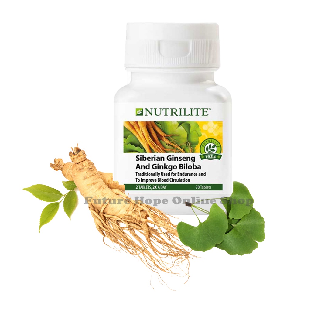 Amway Nutrilite Siberian Ginseng And Ginkgo Biloba 70 Tab Shopee