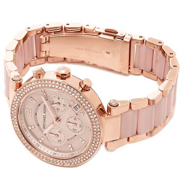 Original Michael Kors Parker Blush DIal Crystal Bezel Women Watch MK5896 Shopee Malaysia