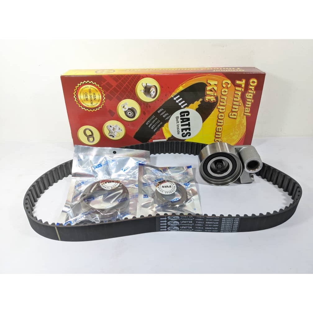 HILUX KUN25 Diesel 2.5 GATES Original Timing Belt Kit Set 97R25 for ...