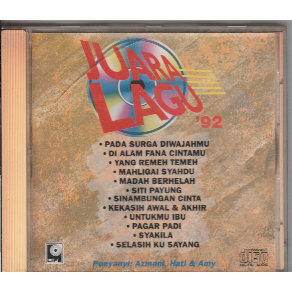 (Used) VARIOUS Juara Lagu '92 CD | Shopee Malaysia