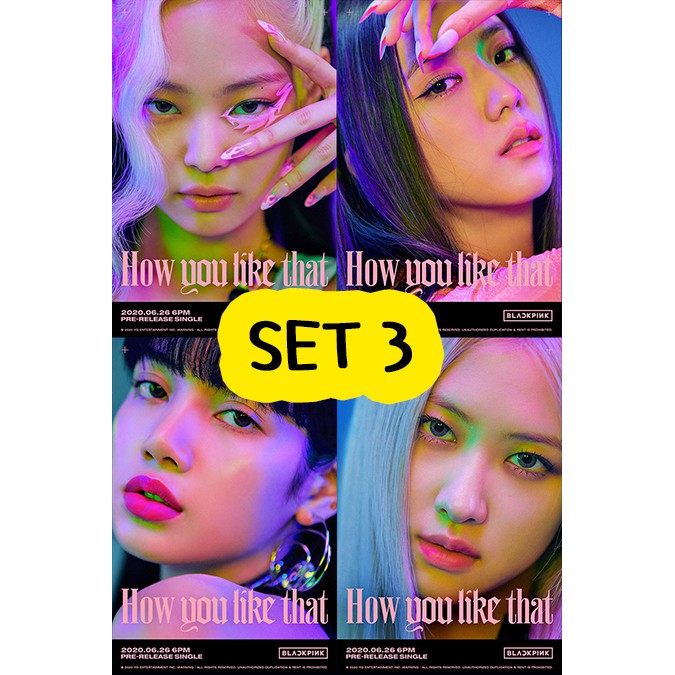 Blackpink How You Like That Custom Poster (1 Set - 4 Posters) | Shopee ...