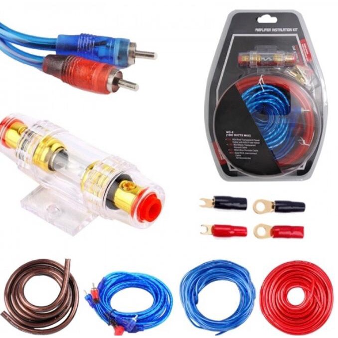 8GA Amplifier Wiring Set Car Audio Subwoofer Amplifier Installation Kit