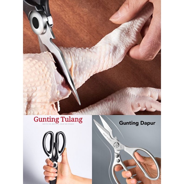 Premium Quality Gunting Dapur Gunting Tulang Bone Cutter 锋利厨房剪 骨头剪 ...