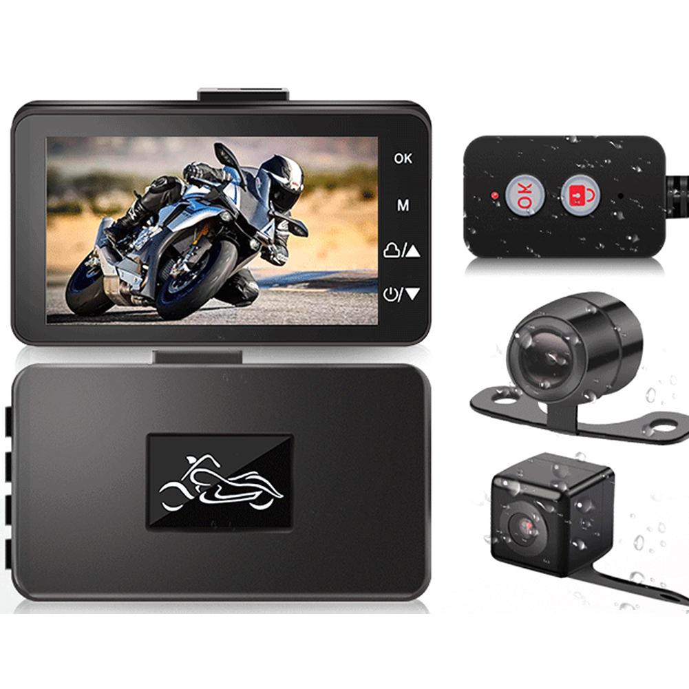 1080P HD Motorcycle DVR Camera Night Vision with Front & Rear Dual ...