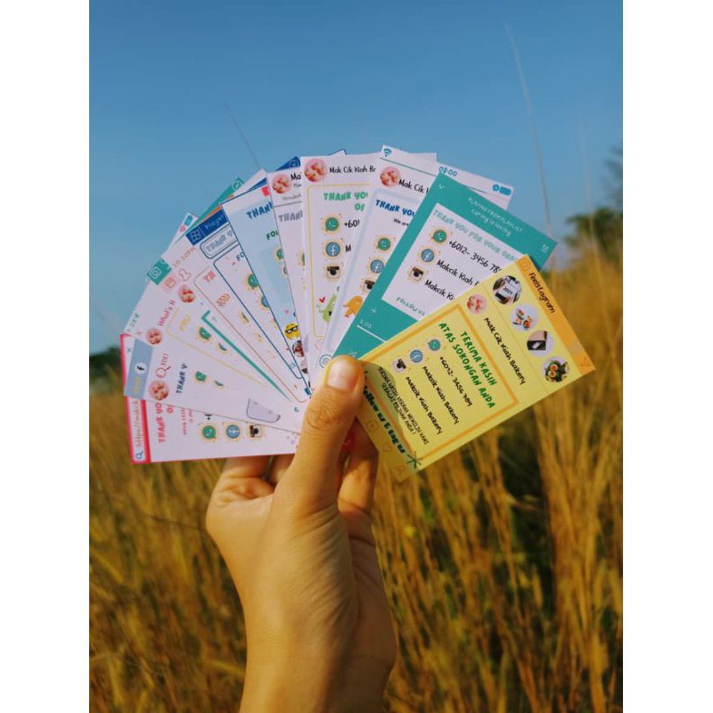 tupperware bottle ( 60PCS ) Customise Your Own Business Thank You Card ...