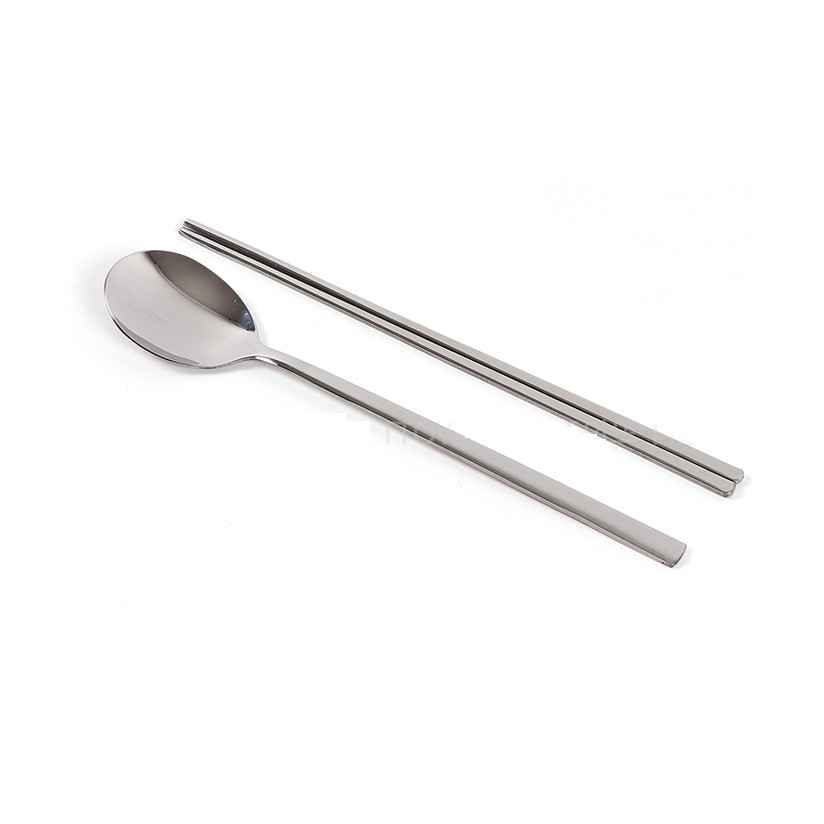 ready stock High Quality Korean Stainless Steel Spoon and Chopstick set