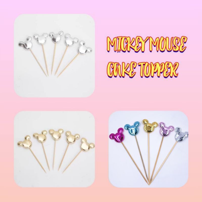 READY STOCK - Mickey Mouse Cake Topper (5pcs) | Shopee Malaysia